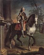 Joseph Highmore Equestrian portrait of King George II oil painting